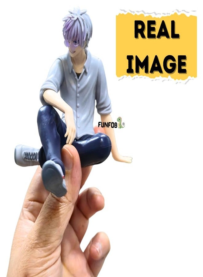 FUNFOB Gojo Action Figure Height -10cm Collectible for Anime Fans Manga Weeb PVC Multicolour | Gojo - Grey Shirt - Image 2